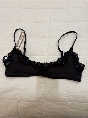 SKIMS Black Lace-Trim Bralette small